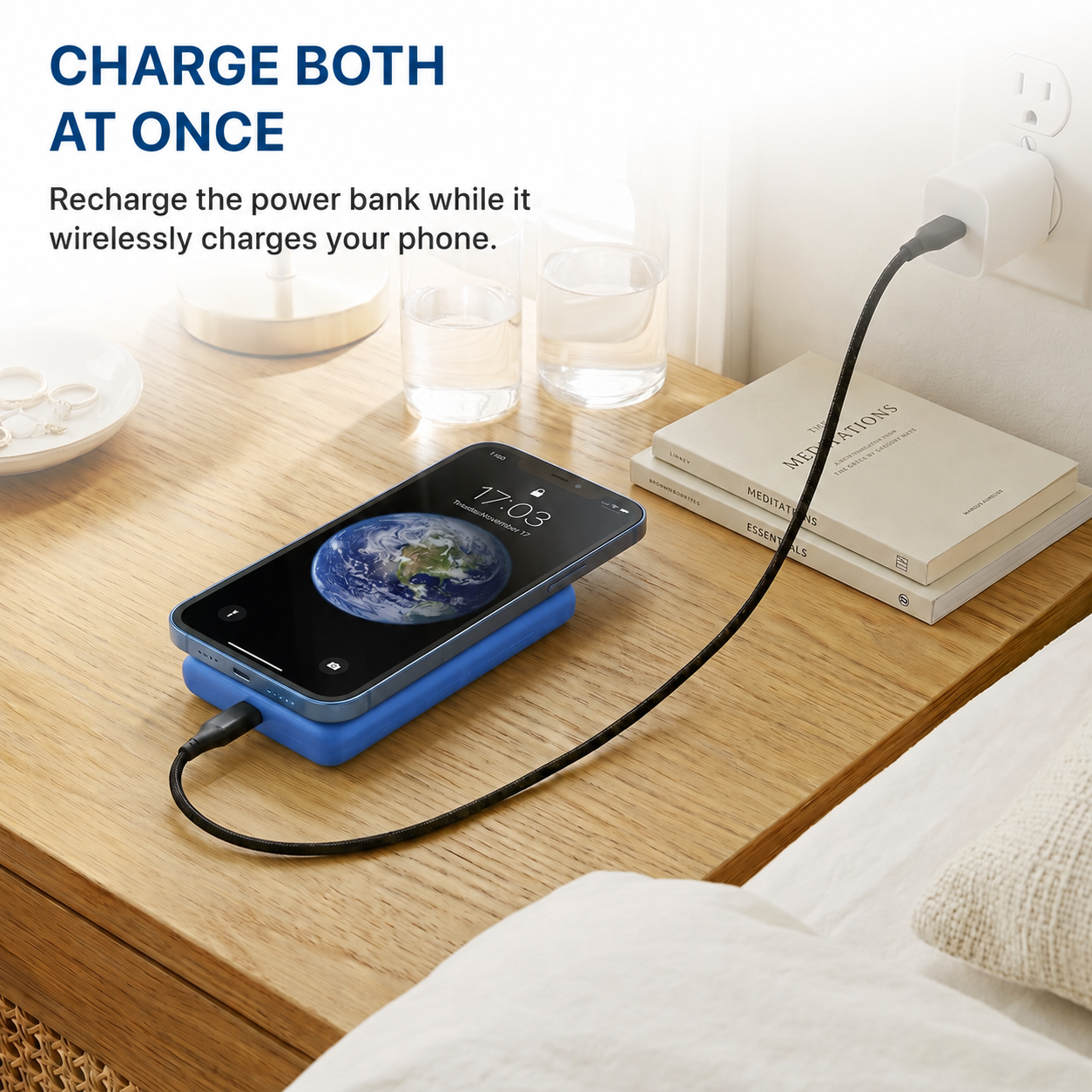 Ultra Slim 5000mAh Solid-State Magnetic Wireless Power Bank