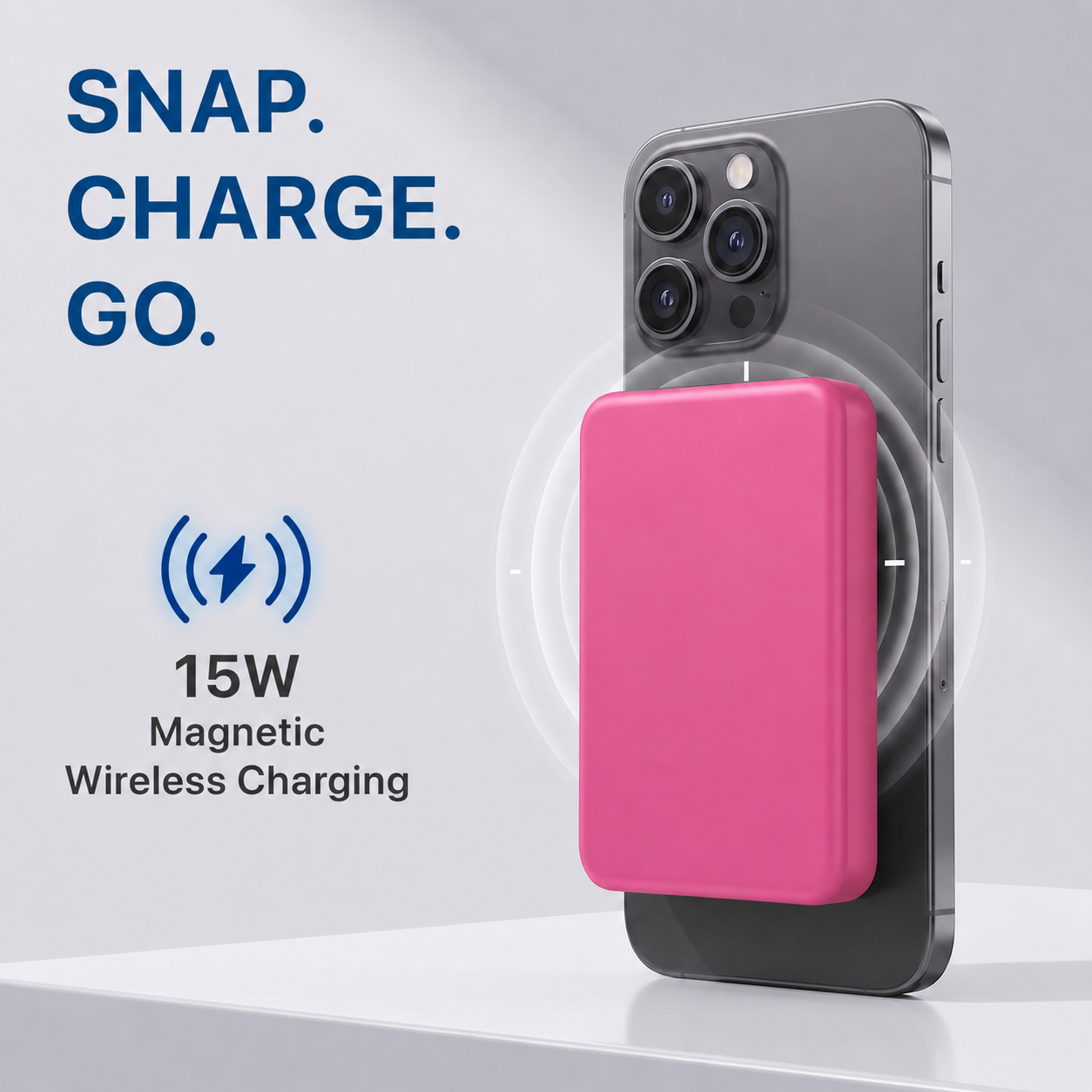 Ultra Slim 5000mAh Solid-State Magnetic Wireless Power Bank