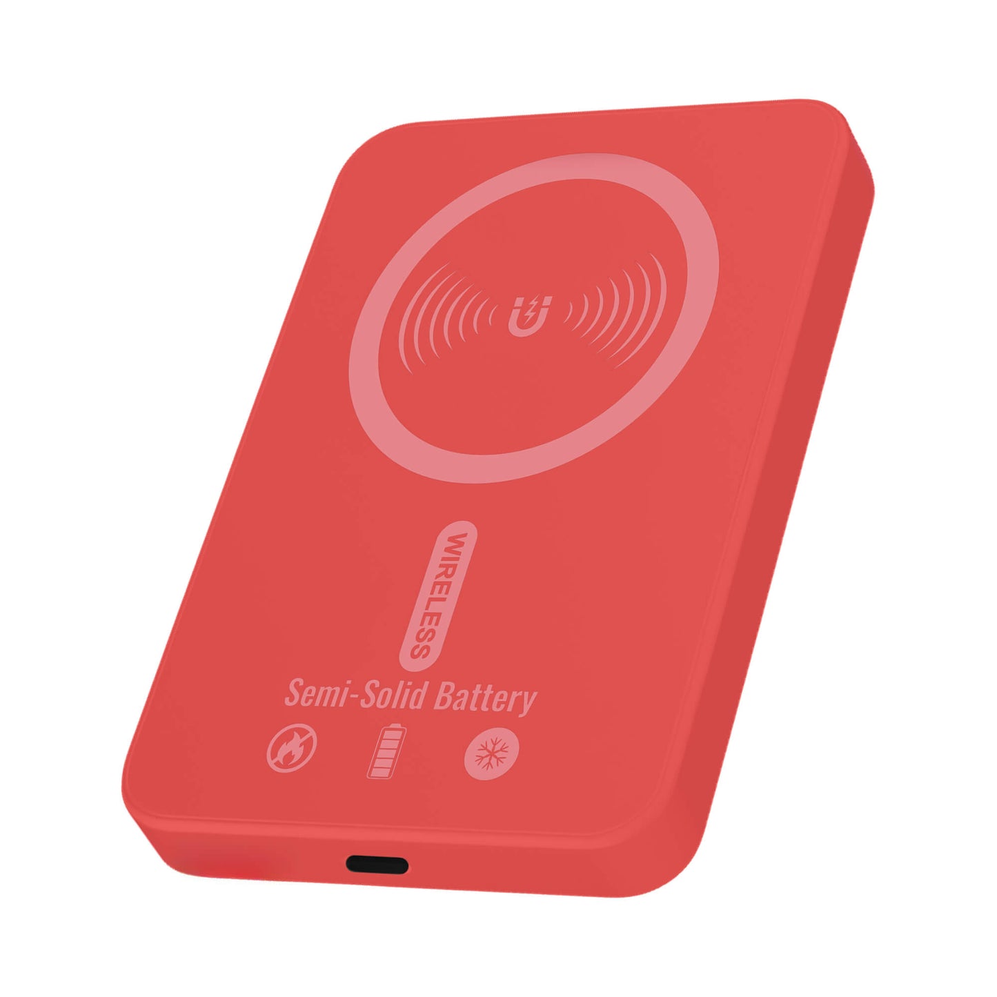 Ultra Slim Solid-State Power Bank 5000mAh with Magnetic Wireless Charging & 20W USB-C PD