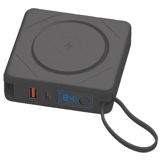 7-in-1 Power Bank | 10,000 mAh ETL Certified, Wireless & Built-In Cables