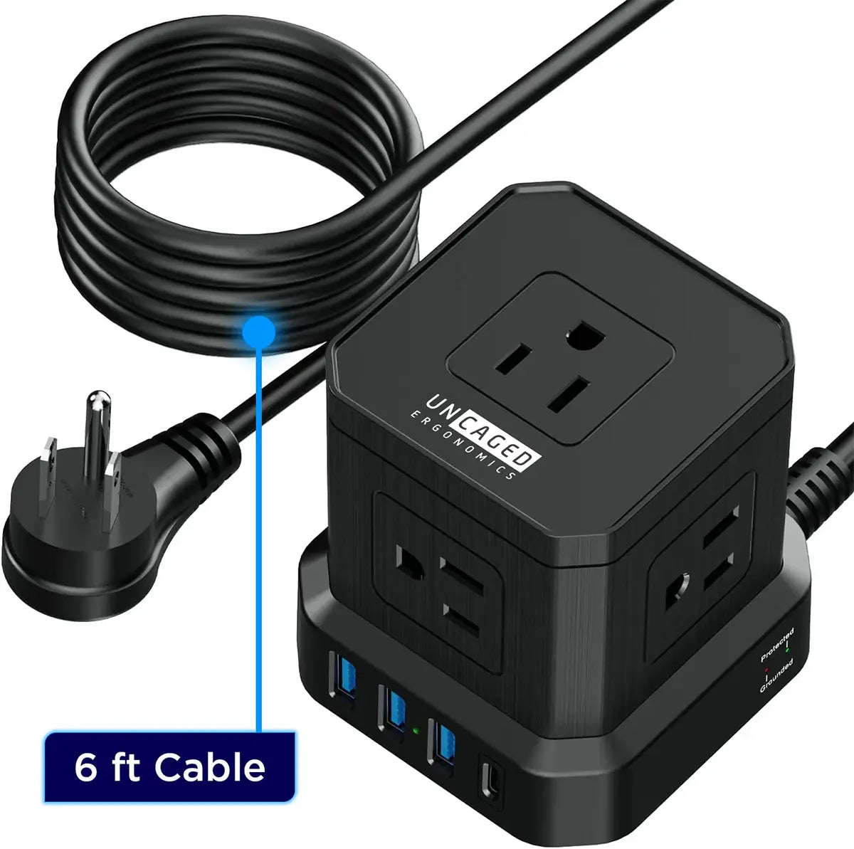 Power up anywhere with a 6 ft extended reach.