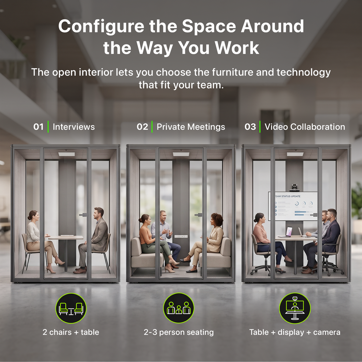 Office Pods for Calls, Focus and Meetings