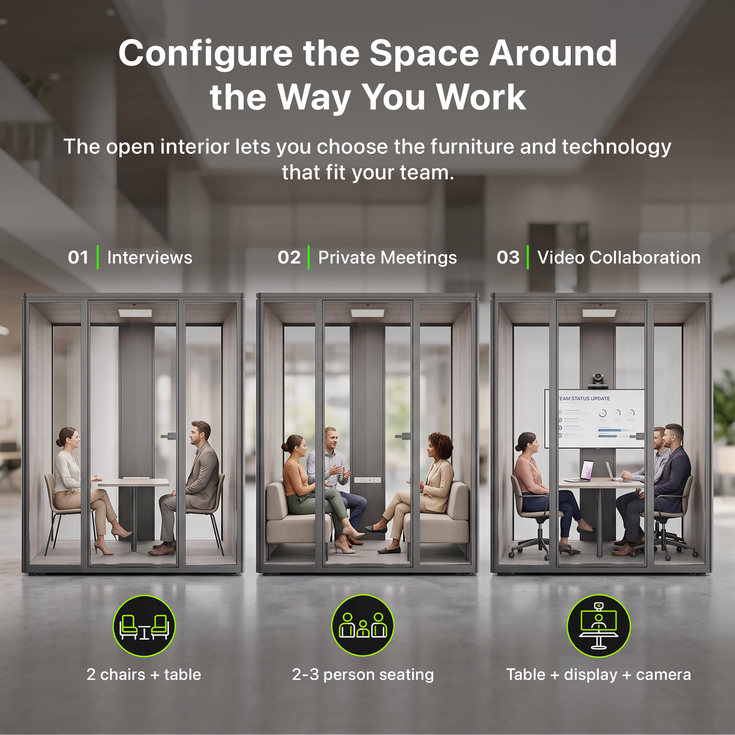 Office Pods for Calls, Focus and Meetings