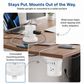 Retractable Power Strip with USB-C and 6ft Retractable Cord