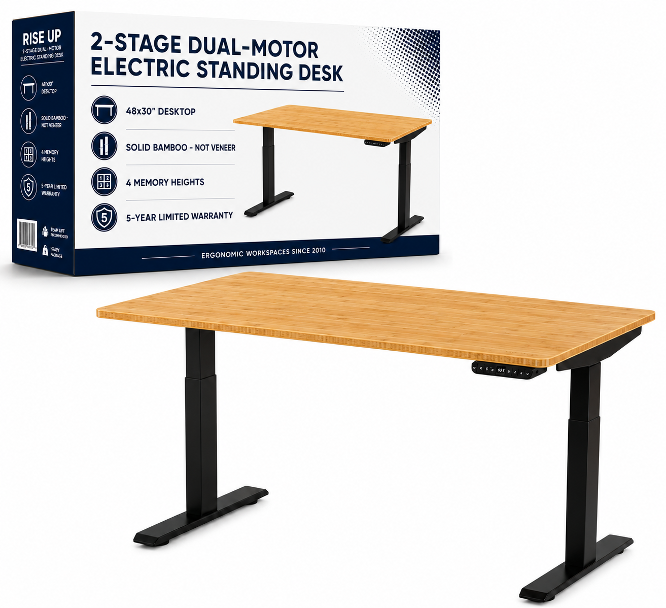 Rise Up Electric Standing Desk & Frame