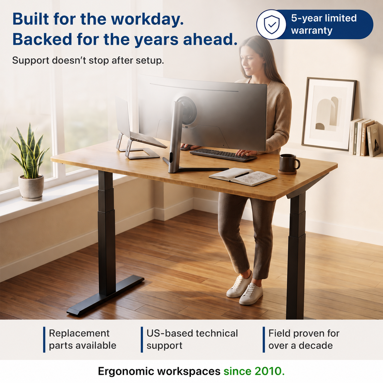 Rise Up Electric Standing Desk & Frame