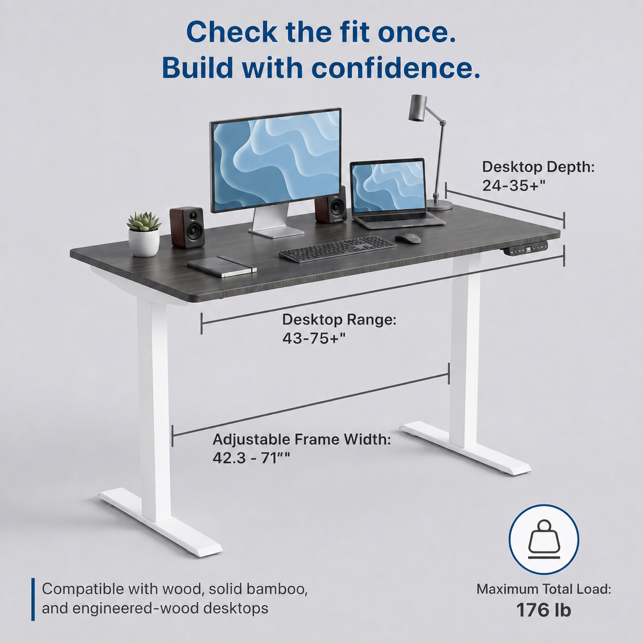 Rise Up Electric Standing Desk & Frame