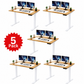 5-Pack Rise Up 60x30 Bamboo Electric Standing Desks - Scratch & Dent