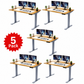 5-Pack Rise Up 60x30 Bamboo Electric Standing Desks - Scratch & Dent