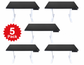 5-Pack Rise Up 60x30 Bamboo Electric Standing Desks - Scratch & Dent