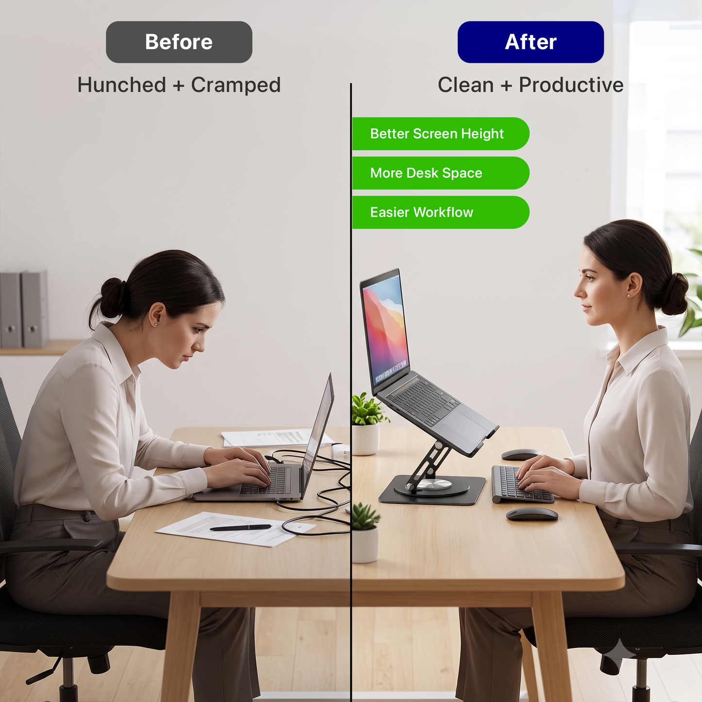 Adjustable Swivel Laptop Stand