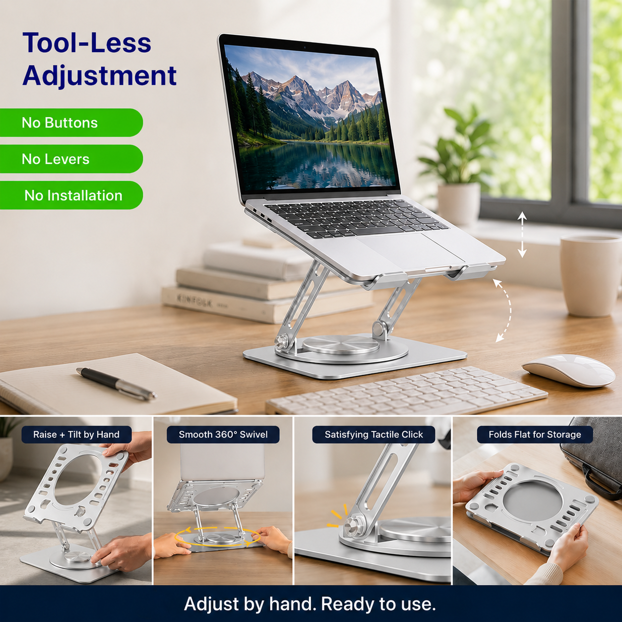 Adjustable Swivel Laptop Stand