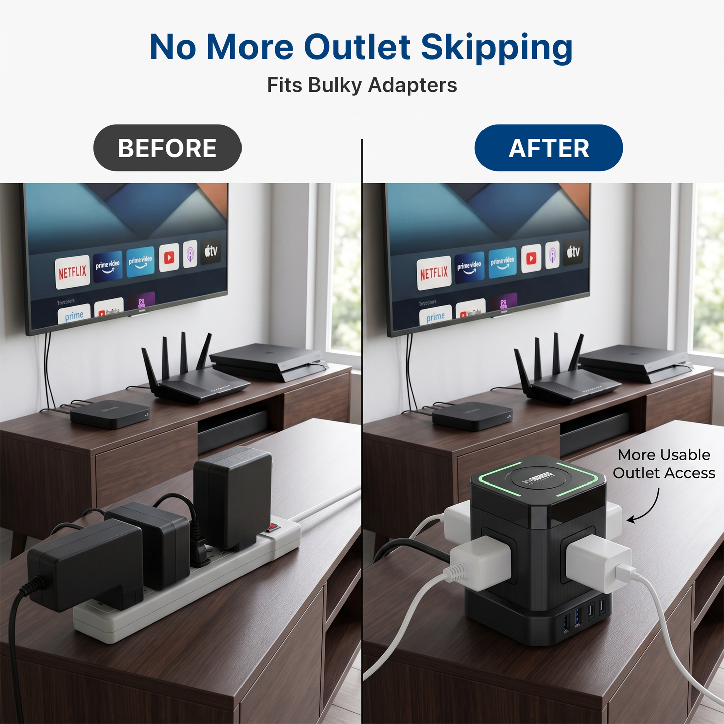 Wireless Cube Power Strip