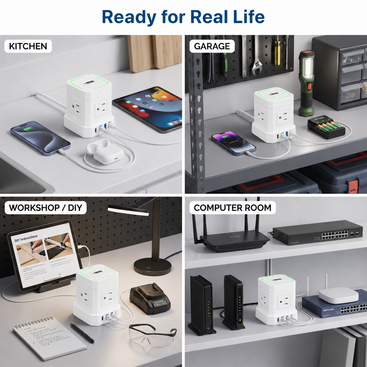 Wireless Cube Power Strip