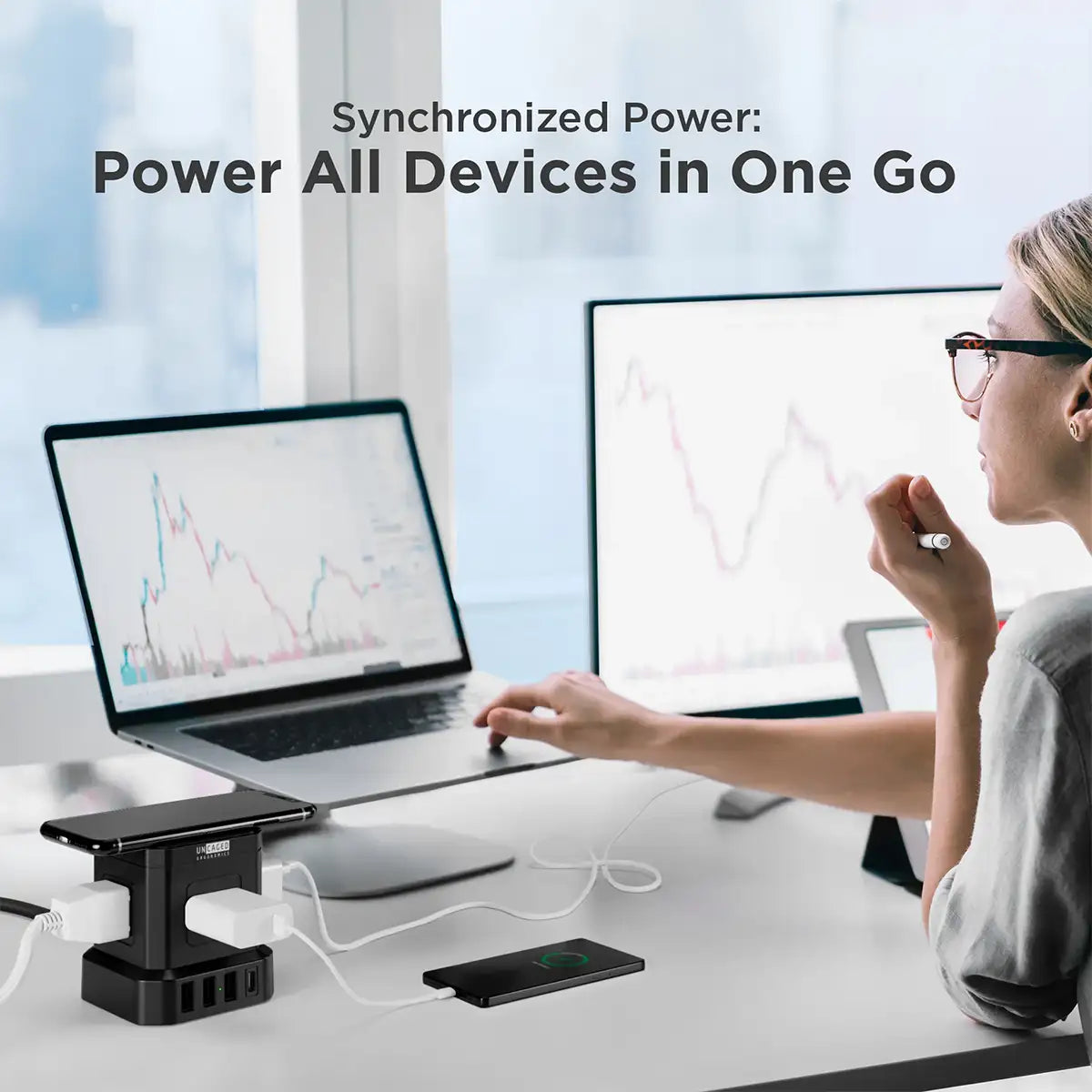 All-in-One Charging Solution for Multiple Devices.