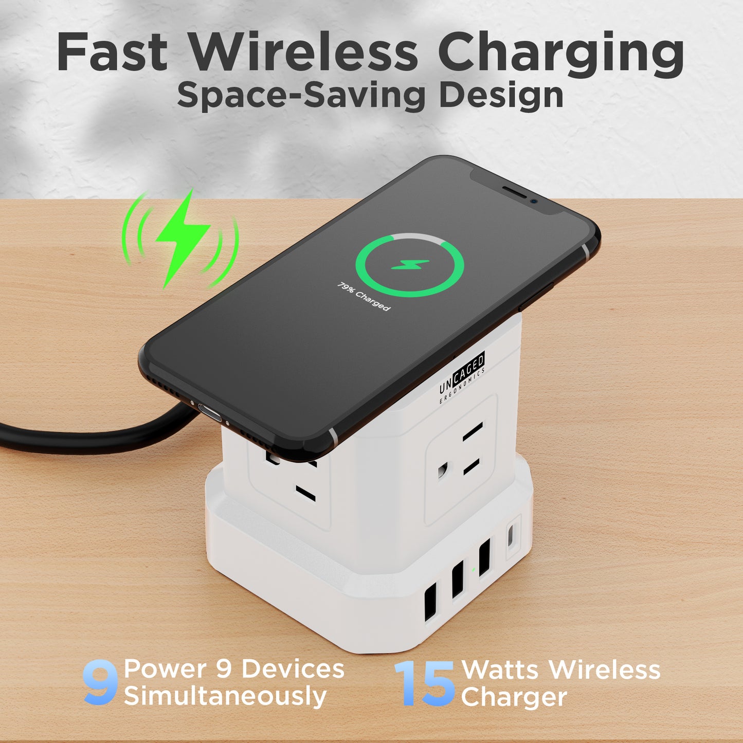 Wireless Charger Cube Power Strip