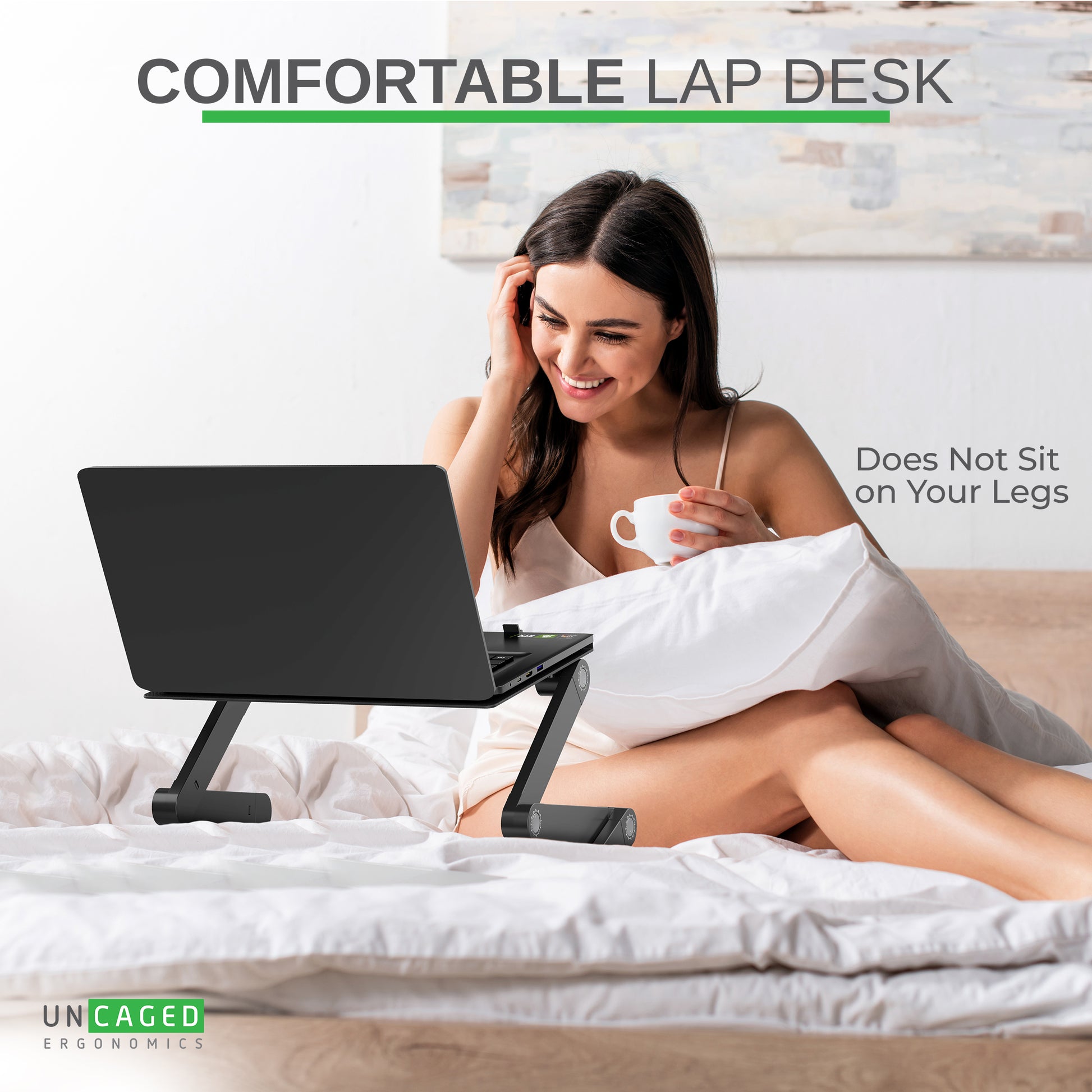  Lap Desk Laptop Bed Table: Fits up to 15.6 inch Laptop
