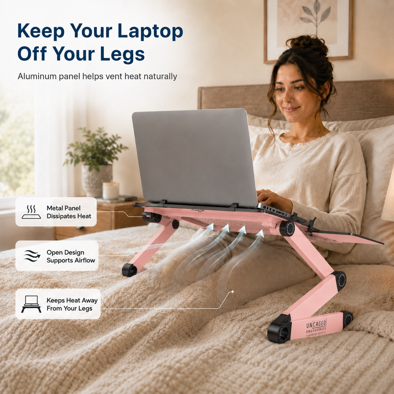WorkEZ Best Adjustable Laptop Stand & Lap Desk