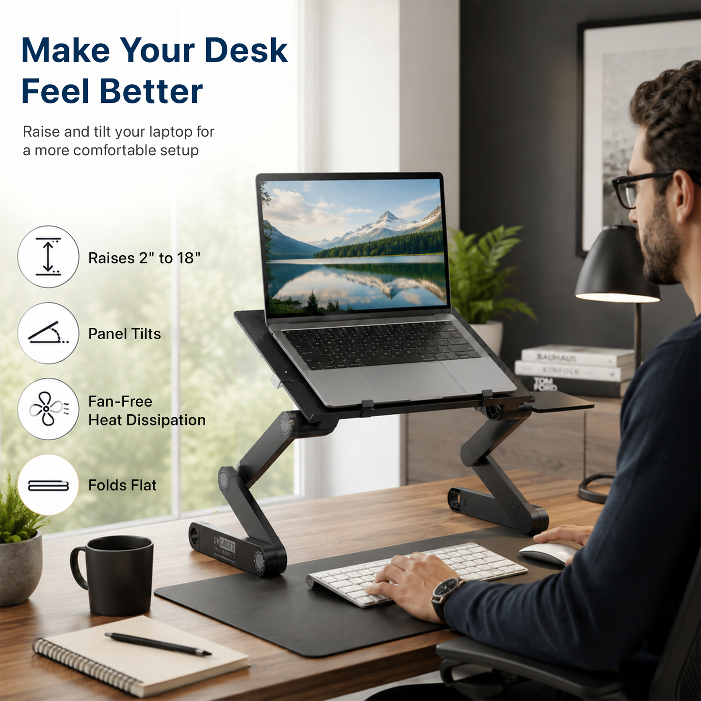 WorkEZ Best Adjustable Laptop Stand & Lap Desk