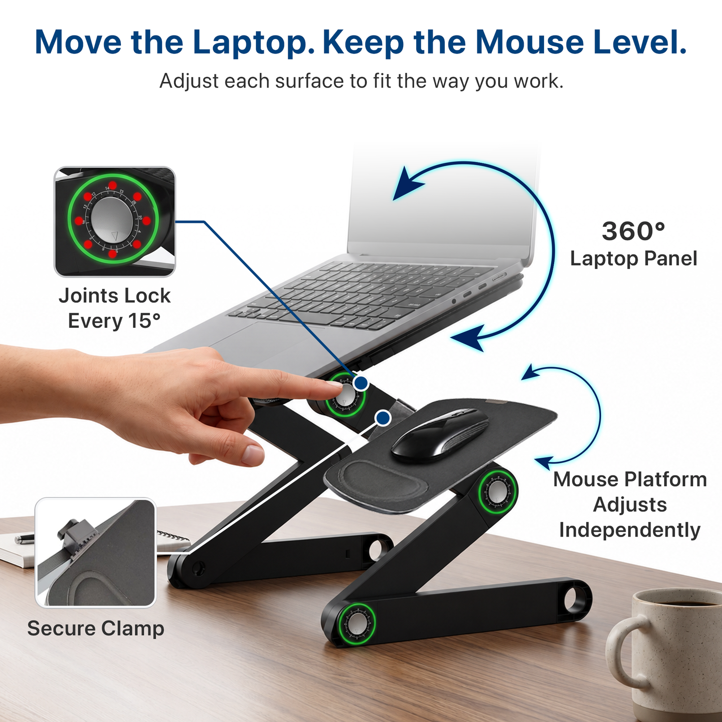 WorkEZ Cool - Complete Laptop + Mouse Workstation