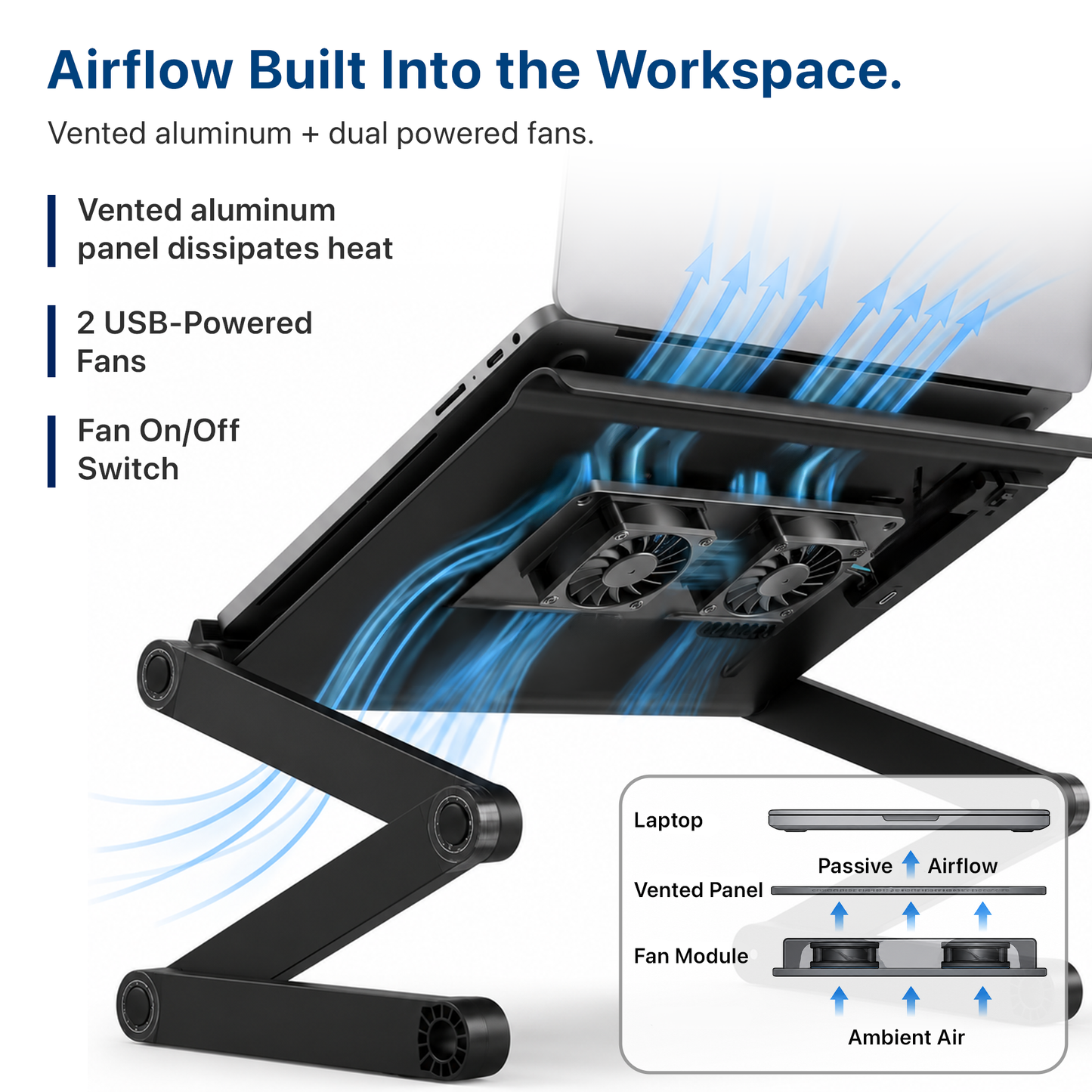 WorkEZ Cool - Complete Laptop + Mouse Workstation