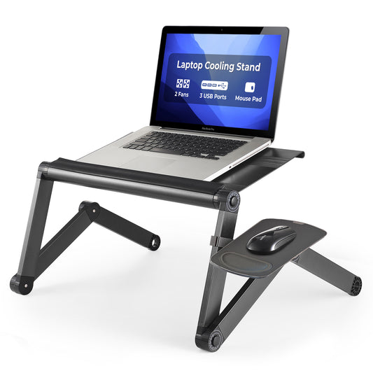 Adjustable Aluminum Computer Cooling Pad Laptop Desk Ergonomic Tv Bed Lap  Desk Tray Computer Laptop Desk Stand