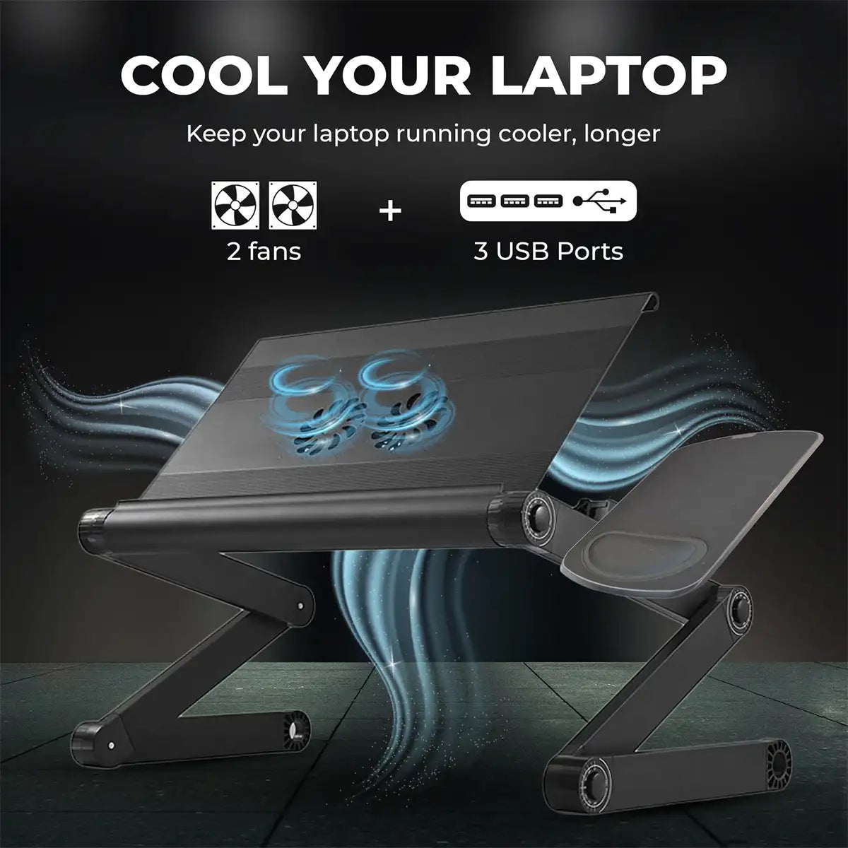 Experience ergonomic excellence with an adjustable laptop stand that keeps your device cool and your posture perfect!