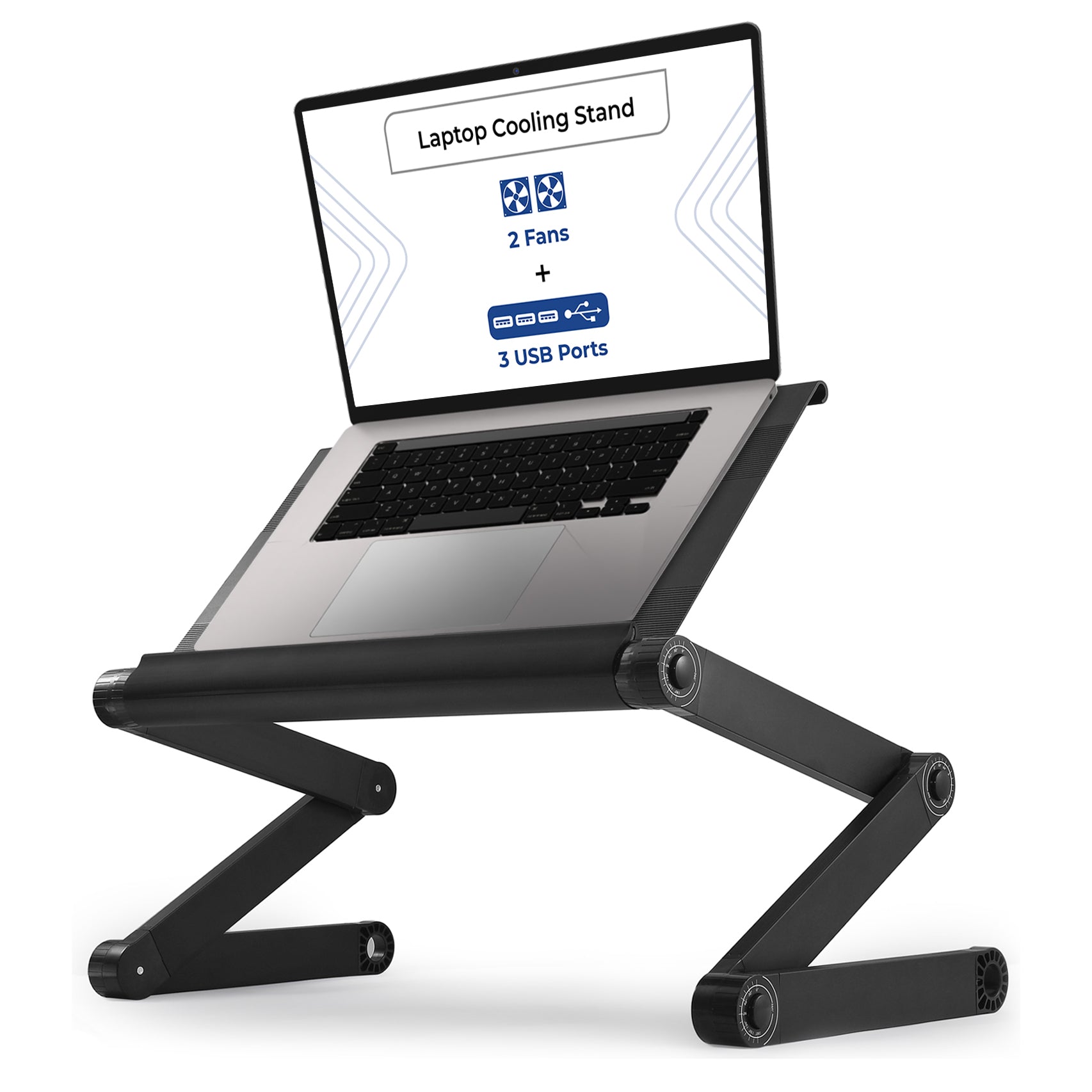 WorkEZ Executive adjustable aluminum laptop stand & ergonomic lap desk –  UncagedErgonomics
