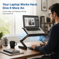 WorkEZ Executive - Wide Laptop Stand with Dual Fans & 3-Port USB Hub