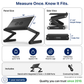 WorkEZ Executive - Wide Laptop Stand with Dual Fans & 3-Port USB Hub