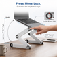 WorkEZ Executive - Wide Laptop Stand with Dual Fans & 3-Port USB Hub