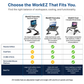 WorkEZ Executive - Wide Laptop Stand with Dual Fans & 3-Port USB Hub