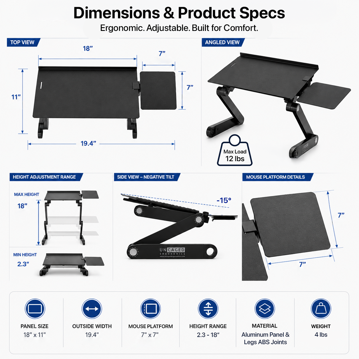 WorkEZ Adjustable Keyboard Stand