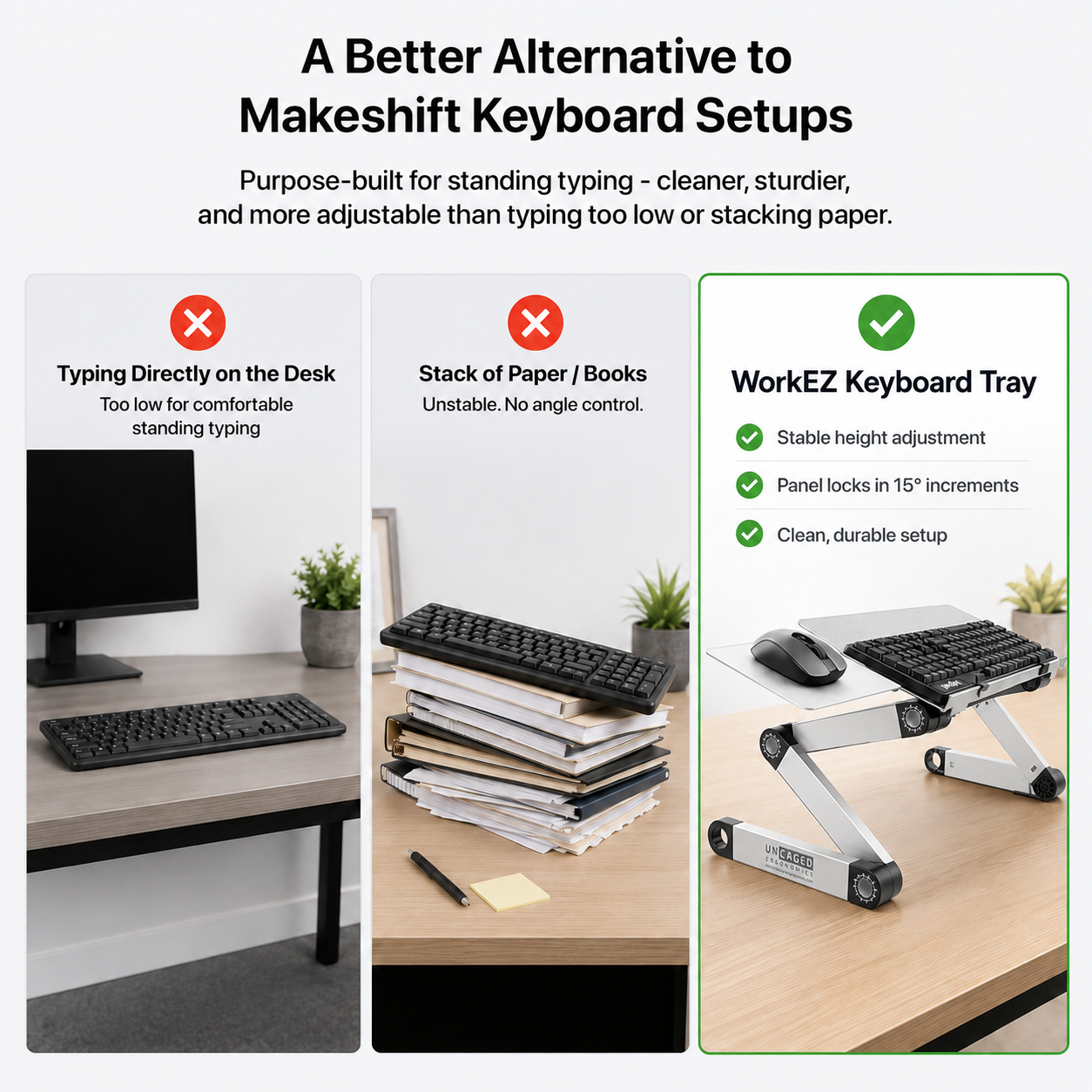 WorkEZ Adjustable Keyboard Stand