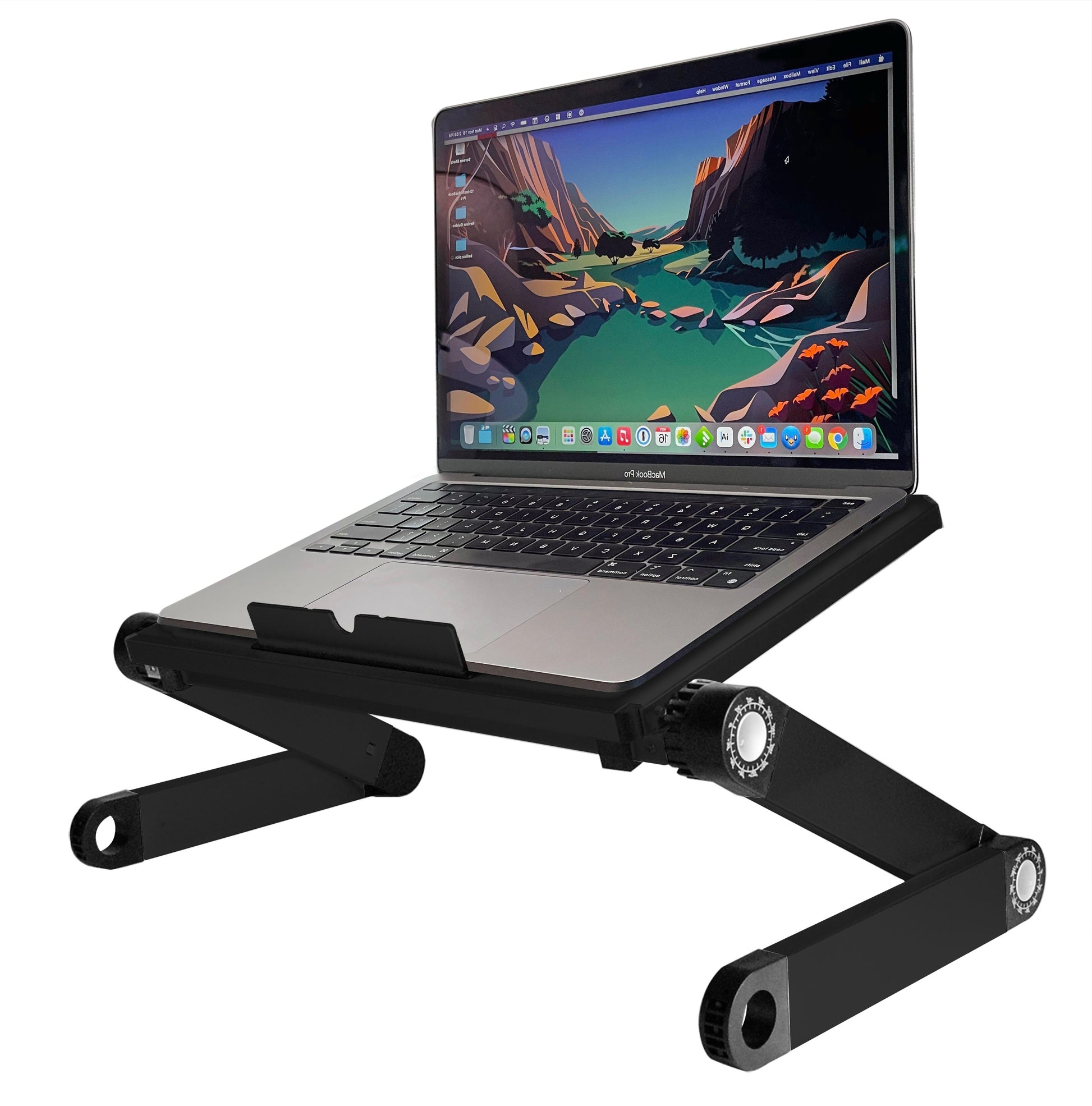 Black - Mini Laptop Stand, Notebook Stand, Fits Most Laptops And Keyboards  (2 Pieces)