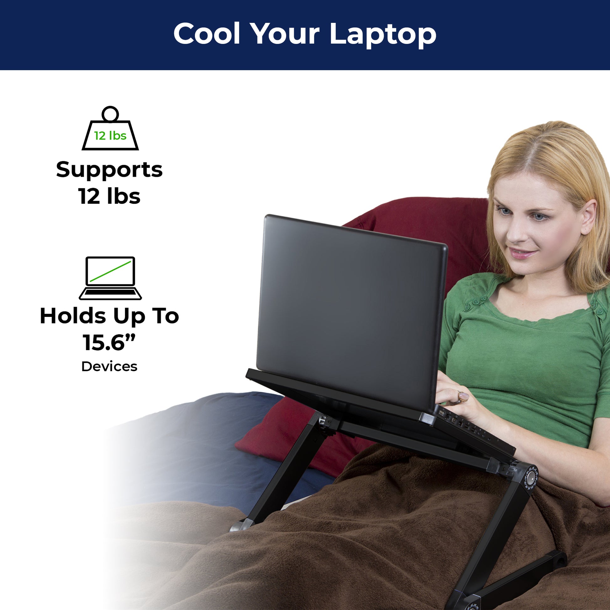 WorkEZ Light small lightweight adjustable laptop stand lap desk for bed –  UncagedErgonomics