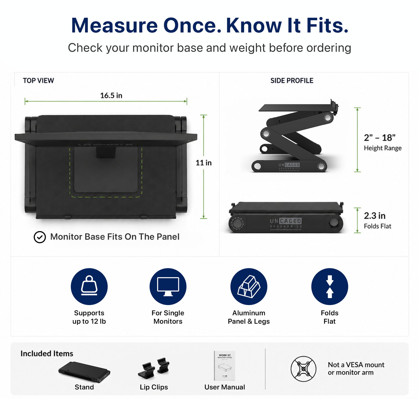 WorkEZ Adjustable Monitor Stand