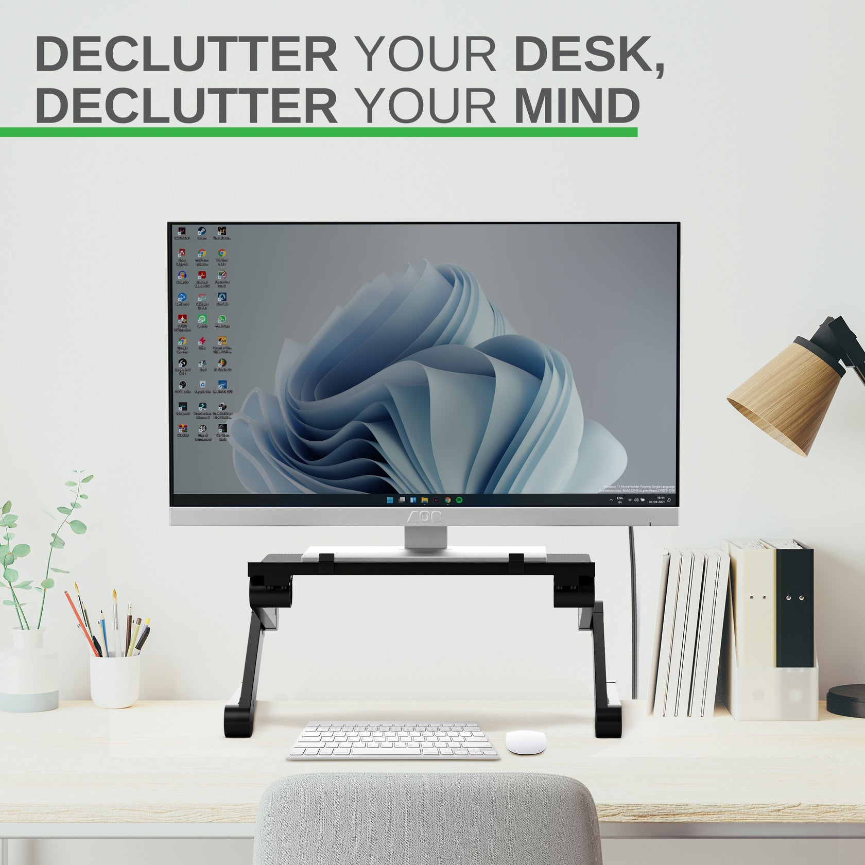 Single Computer Monitor Stand for Desk Adjustable Ergonomic Riser