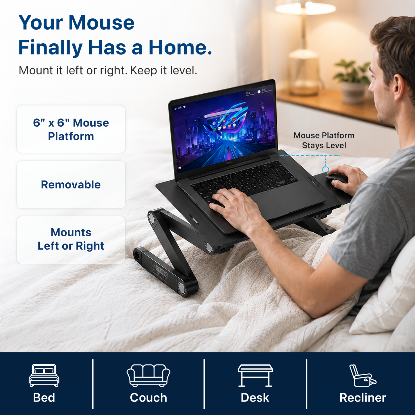 WorkEZ Best Adjustable Laptop Stand & Lap Desk