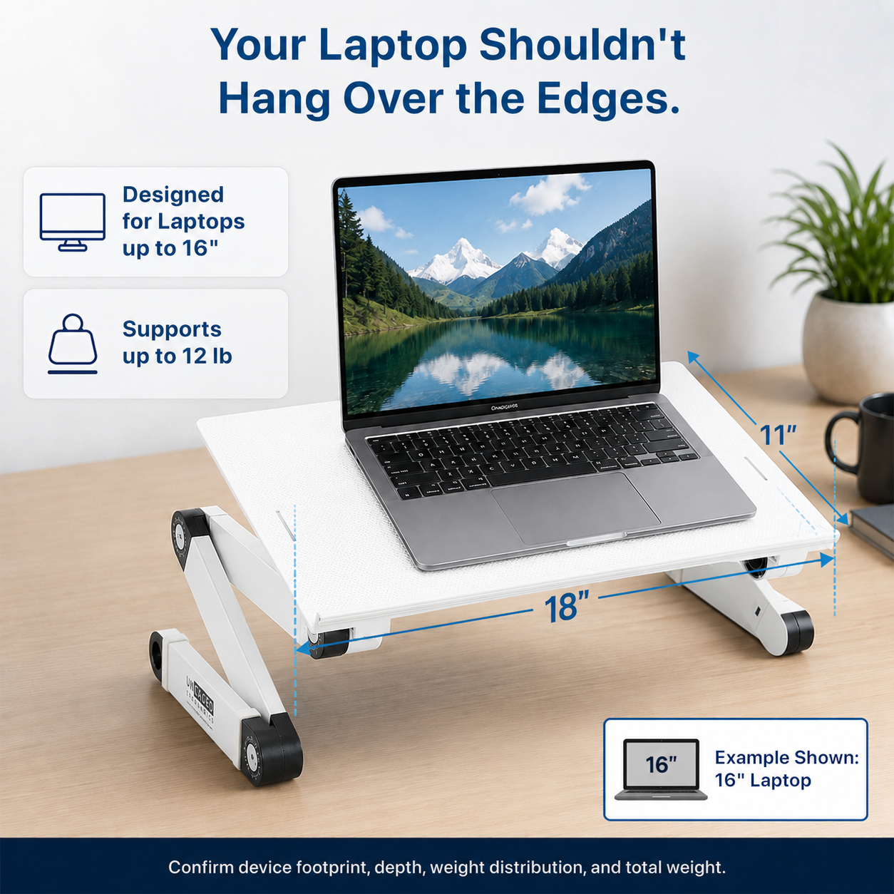 WorkEZ Best Adjustable Laptop Stand & Lap Desk