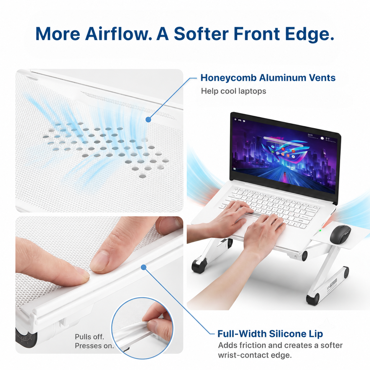 WorkEZ Best Adjustable Laptop Stand & Lap Desk