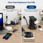 Wireless Retractable Power Strip with 15W Wireless Charger