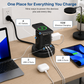Wireless Retractable Power Strip with 15W Wireless Charger