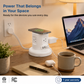 Wireless Retractable Power Strip with 15W Wireless Charger
