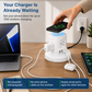 Wireless Retractable Power Strip with 15W Wireless Charger