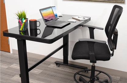 More than just a desk—an expansive glass surface that redefines elegance and functionality.