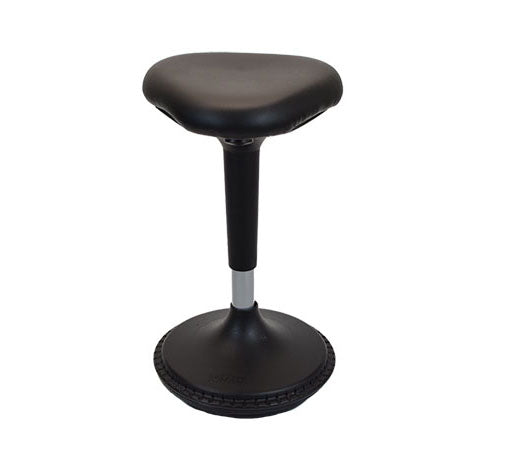 Black wobble stool with a triangular saddle seat the best standing desk chair the sit stand up ergonomic balance office stool