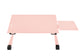 a pink laptop stand for desk that is also an adjustable laptop lap desk 