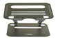 Adjustable height adjustable tilt ergonomic aluminum laptop riser and laptop stand for desk in space gray