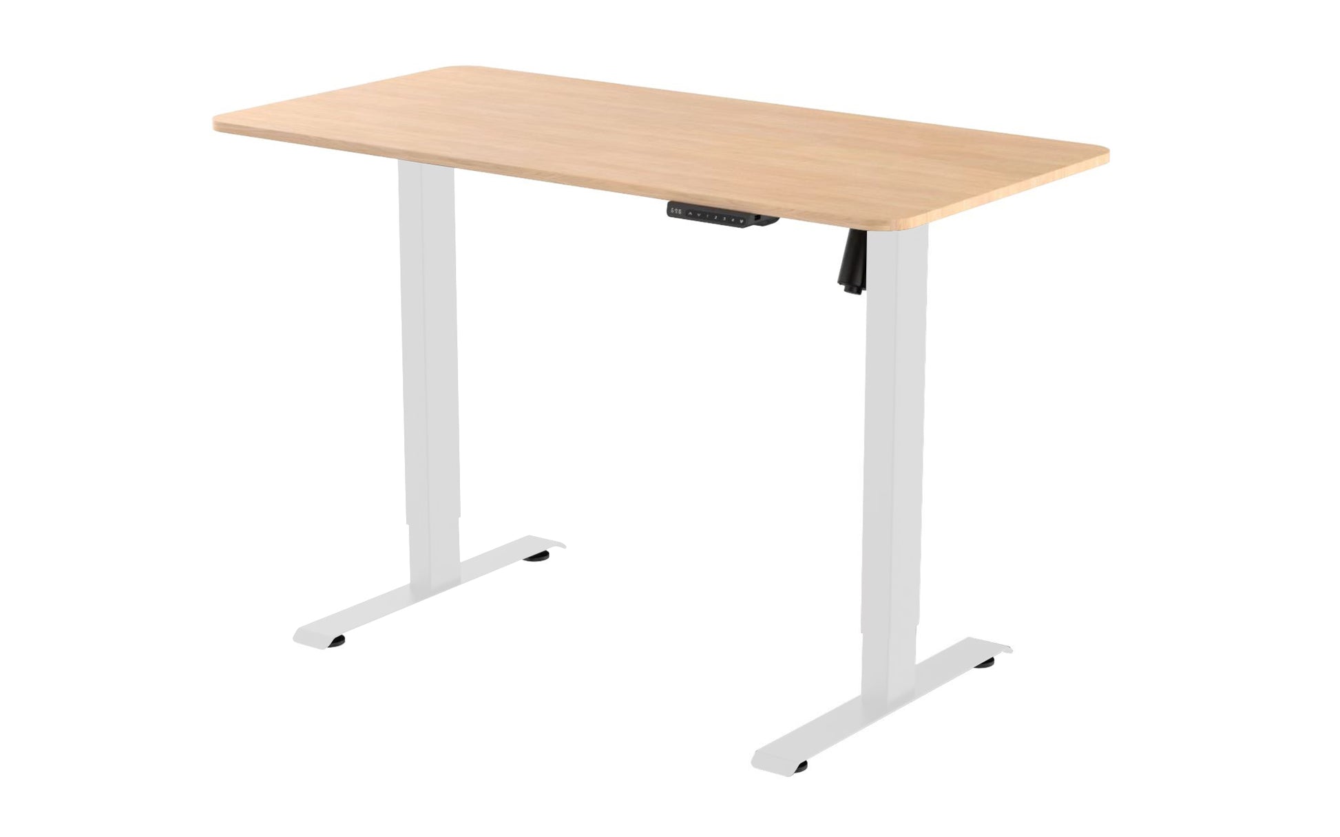 white standing desk small adjustable height sit stand up computer desk